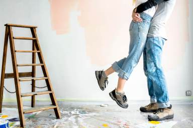 People renovating the house