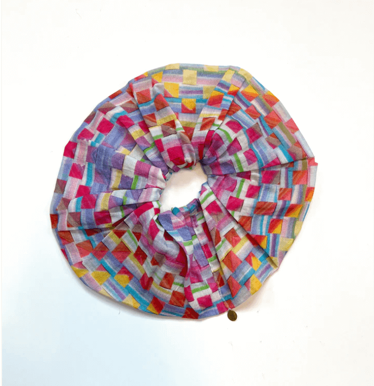 Rainbow Geo Large Scrunchie from Sara Joy