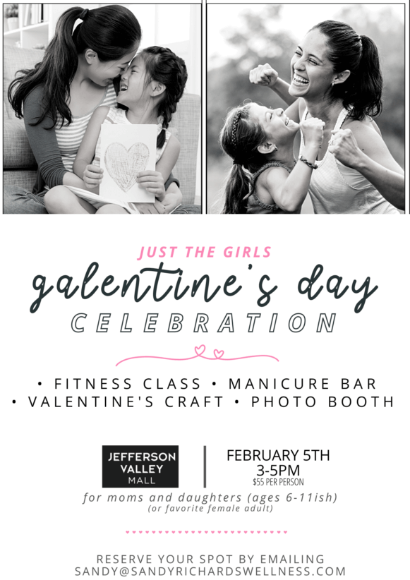 Have fun working out with Mom this Valentine's Day as a part of the Galentine's Mom + Daughter Event at the Jefferson Valley Mall