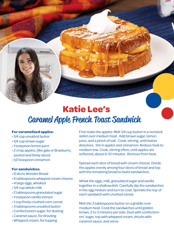 Caramel Apple French Toast Sandwich