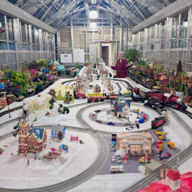 Families can enjoy a transformed Hudson Park Children's Greenhouse with their beautiful new winter train show in New Rochelle.